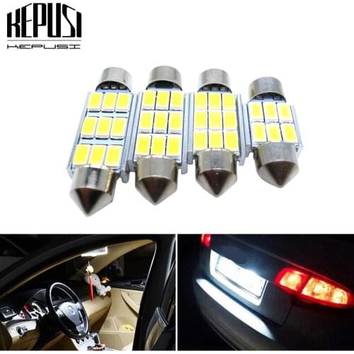 4x FESTOON 31mm 36mm 39mm 41mm Car LED Bulb C5W C10W CANBUS NO ERROR Car Dome Light Auto Interior Lamp 12V white Car Styling