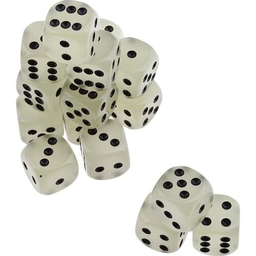 50PCS Surprise me D6 Dice Glow in the dark Dice 14mm for Board Party Table Games
