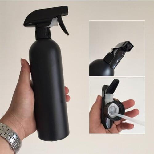 500ml Large Empty Black Spray Bottles With Black Trigger Mist Stream Spray Storage Cap For Essential Oil Cleaning Product #20