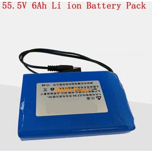 55.5V 320wh li-ion battery pack 55.5v 6Ah lithium for electric unicycle one E E+ C+ self balance scooter replace battery