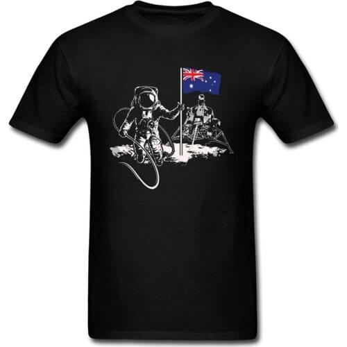 Australia Astronaut Flag Moon Mars Occupy T Shirts CCCP Juri Gagarin Kosmos Sputnik Funny Tshirt For Men Fathers Day USSR