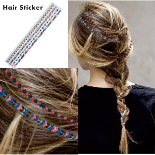 #HSALL 1pc Beautiful Peel and Stick Hair Tattoo Sticker Party Items and Hair Accessories