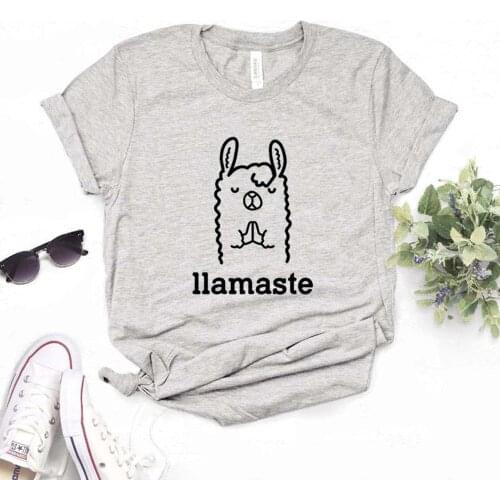 Llamaste Print Women Tshirts Cotton Casual Funny t Shirt For Lady Top Tee Hipster 6 Color NA-722