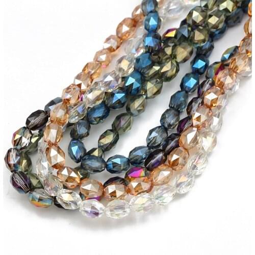 MEIBEADS 36pcs/lot 6*7mm Colorful Faceted Crystal Separator Loose Spacers Beads Jewelry Findings For Women Diy Beads Bracelet