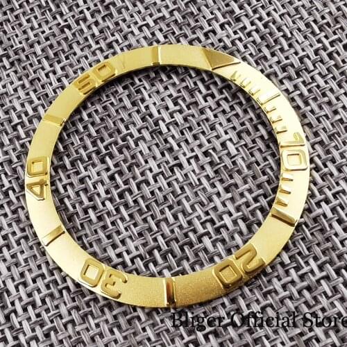 Gold New 38mm Watch Bezel Insert Fit 40mm Automatic Watch