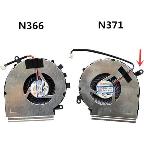 New Original Laptop/Notebook CPU/GPU Cooling Fan For MSI GV62 GV72 GE62VR GE72VR GE72MVR 8RE PAAD06015SL-N366 N371 N374 N376