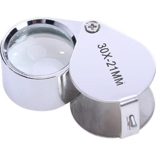 Portable Folding 30X21 Jewelers Magnifier Jewelry Store Magnifying Glass