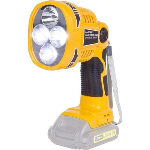 For Dewalt Battery Pack 14.4-20V 12W Flashlight Handheld LED Work Light Lithium Batteries Spotlight USB Outdoor Lamp