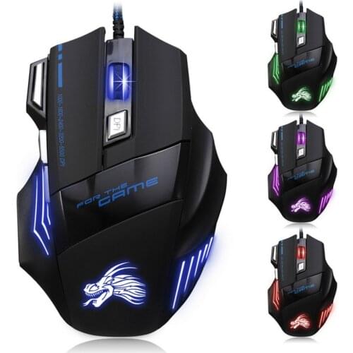 7D Wired Gaming Mouse for Computer Mause Gamer Mouse Gaming for Laptops Notebook PC Computer Accessories Office 2019 PC Gaming