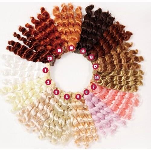 BJD/SD doll milk silk imitation mohair wig hair 15*100cm doll wigs row yeloli Kerr small cloth salon doll wig