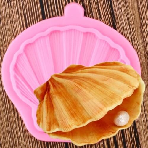 Clam Shell Silicone Molds DIY Party Fondant Cake Decorating Tools Candy Polymer Clay Chocolate Gumpaste Moulds