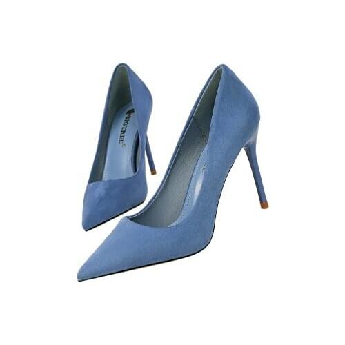 2021 New Women Pumps Suede High Heels Shoes Fashion Office Shoes Stiletto Party Shoes Female Comfort Women Heels