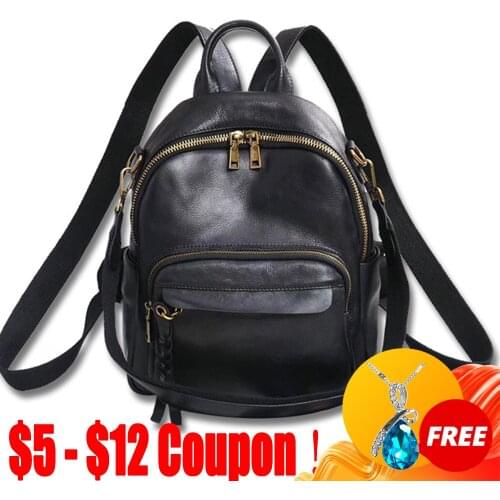 CGA Bags For Women 2021 New Genuine Leather Solid Color Multifunction Travel Backpack Luxury Handbags Leisure Cowhide Backpack