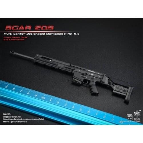 For Sale 1/6th Easy&Simple ES 06025 20S Series SCAR Model D Gun Weapon Rifle No Platform For Doll Soldier Collection