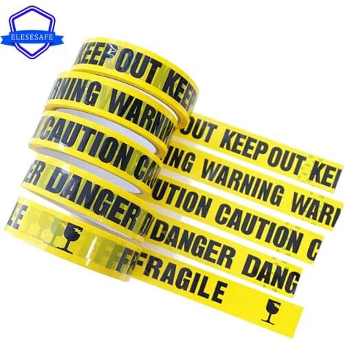 1 Roll 24mm*25m Yellow Warning Sign Tapes DIY Sticker Caution Danger Barrier Safety Reminder For Store Warehouse Factory School