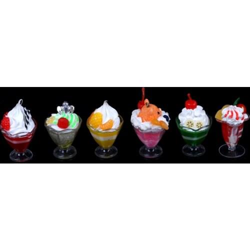 1pc Drink Ice Cream Cups Set Model Pretend Play Mini Food Fit Play House Toy Doll Accessories Dollhouse Miniature
