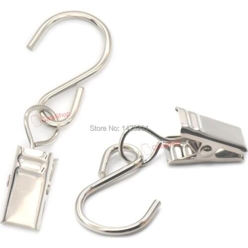 10/25/100 Pcs / Lot Metal Curtain Clip Party Light Hanger Hanging Clips Hook Clamp Pegs Clothes Bathroom Hanger