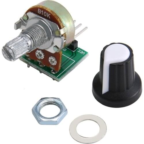 10K Ohm Potentiometer Module Resistor Module 3 Pin Linear Taper Rotary Potentiometer Module for Arduino with Cap