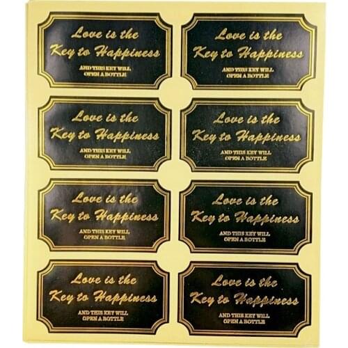 800 Pcs/lot CuteBlack Golden Hand Made Sealing Label Kraft Sticker Baking DIY Gift Box Stickers 4.5*3cm