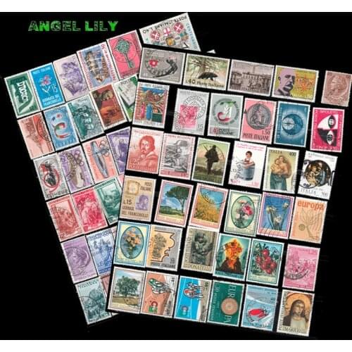 95 PCS All Different Have Used Postage Stamps With Post Mark From Italy For Collecting