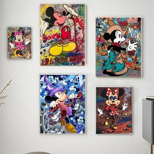 5D DIY Full Round Drill Diamond Painting Disney Mickey and Minnie Mosaic Cross Stitch Kits Embroidery Home Decor Art Craft Gift