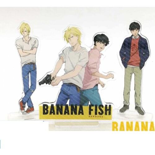 Anime BANANA FISH Aslan Jade Callenreese Ash Lynx Okumura Eiji Double Acrylic Stand Figure Display Model Plate Tabke Decor Gift