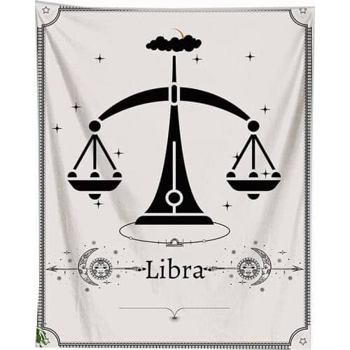 Astrology Tapestry Libra Wall Decor Bedroom Backdrop Divination Large Tapestry Zodiac