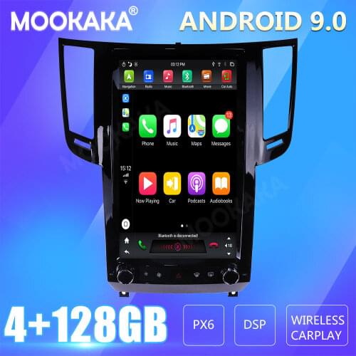 Car Radio Screen GPS Navigation For Infiniti FX25 FX30 FX35 FX37 QX70 4GB+128GB Android CARPLAY Multimedia Player Audio