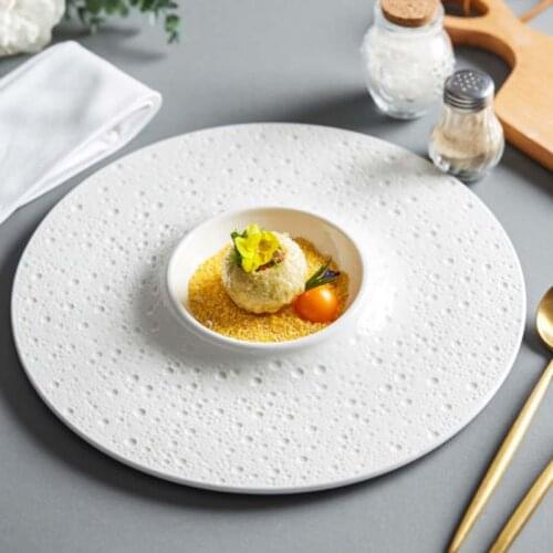 White Creative Western Food Plate Nordic High-end French Cuisine Italian Cuisine Tableware Pasta Plate Dessert Plate Des
