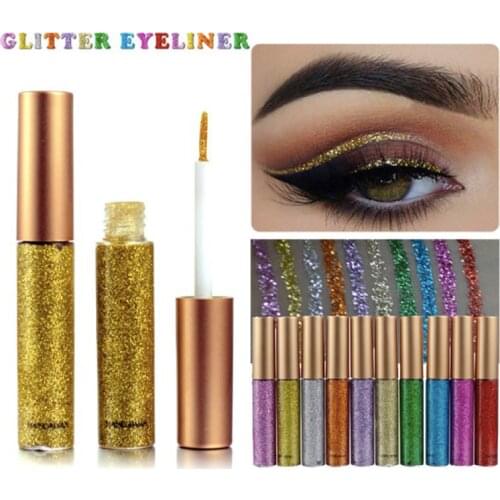 Red Pink Peach Glitter Liquid Eyeshadow Palette Eye Shadow Liner Couleur Vitrage Delineadores De Ojos Colores Minerales Ombretti