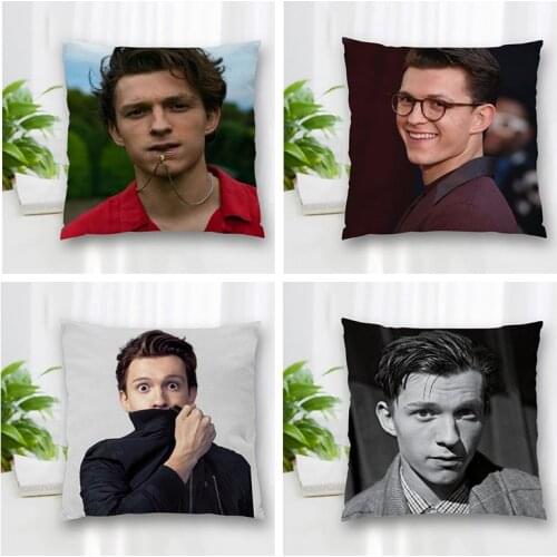 Hot Sale Custom Decorative Pillowcase Tom Holland Square Zippered Pillow Cover Best Nice Gift 20X20cm 35X35cm 40x40cm