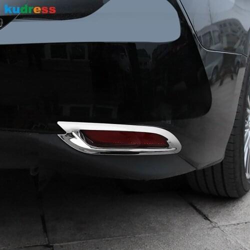 For Toyota Camry Hybrid Sedan 2018 2019 2020 Chrome Rear Fog Light Lamp Cover Trim Foglight Bezel Garnish Frame Molding Styling