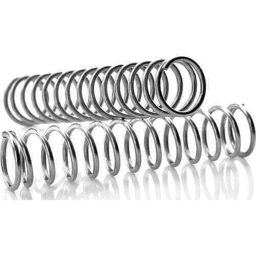 4PCS 2x22mm Compression Spring, Wire Diameter 0.08'', Outer Diameter 0.86'', Free Length 0.39''-2'', Stainless Steel