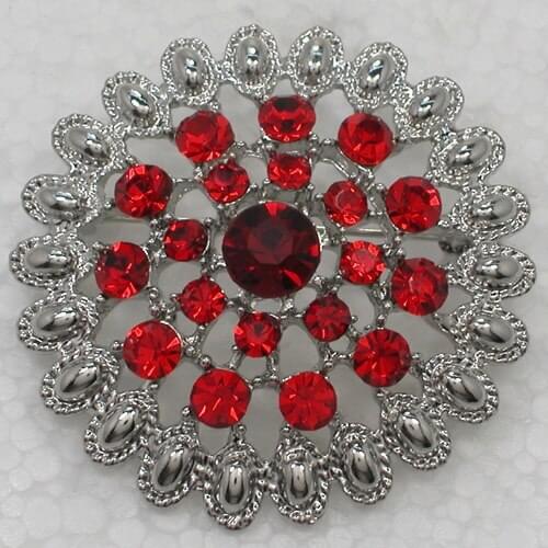 Red Rhinestone Brooch Bridal Wedding party Pin brooches C115 C
