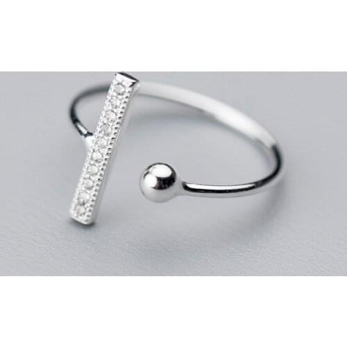 MloveAcc Real 925 Sterling Silver Fashion Women Rings with CZ Zirconia Shiny Rings Jewelry