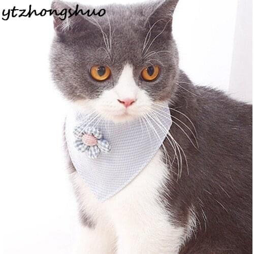 Nylon Adjustable Pet Supplies Pet Collar Small Flower Mouth Scarf Jewelry Dog Saliva Towel Scarf Multi-color Optional