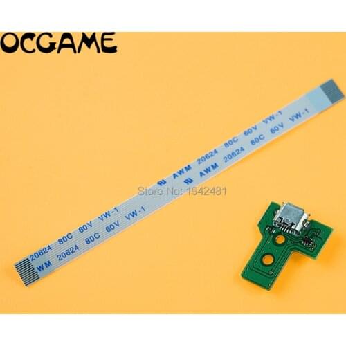 OCGAME 100pcs=50sets New JDS-030 JDS030 USB Charging Port Socket Board charger board with flex ribbon cable For PS4 controller