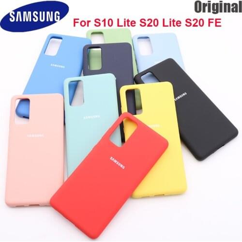 Original Samsung Galaxy S10 Lite Case for S20 Lite S20 FE Case Rubber Liquid Silicone Anti-slip Case For S10 Lite 2020 s20fe
