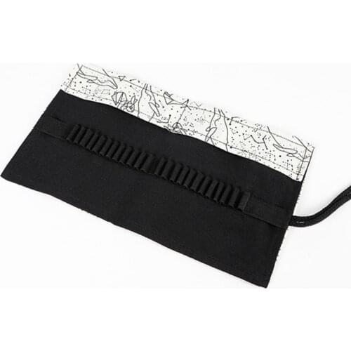 Constellation 12/24/36/48/72 Hole Canvas Roll Pen Curtain Pencil Bag Case Makeup H4GA