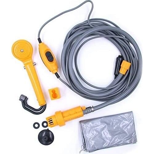 Camping electric outdoor shower water bag set for travel car wash hiking flowering plants irrigation 12V Portable Travel Camping