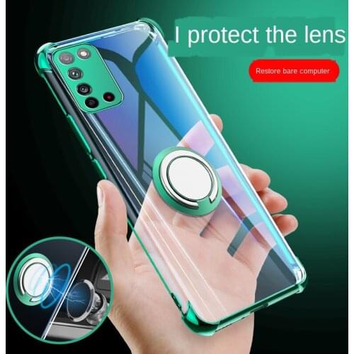 For Huawei Honor X10 Case 5G Shockproof Case Transparent Phone Case Protective Cover Ring Holder Shell For Honor X10 Max cases