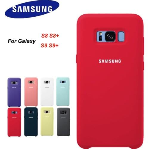 Original Case for Samsung Galaxy S8 S8plus Silky Silicone Cover High Quality Soft-Touch Back Protective for Galaxy S9 S9plus