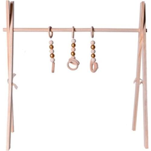 Nordic Simple Wooden Fitness Rack Children Room Decorations Baby Play Gym Bar