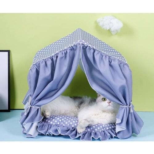 Foldable Summer Cat Bed House Cat Tent Kennel Pet Beds for Dog Cat House Dog Bed Dog House Cat Hammock Pet Products Teepee Gatos
