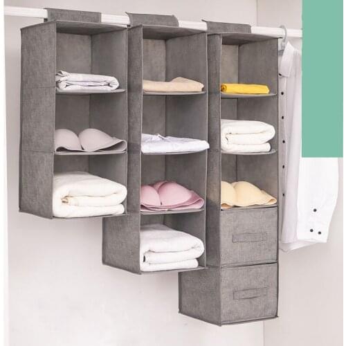 Multi-Layer Wardrobe Drawer Storage Holder Bag Washable Clothes Rack Hanging Bag Clothes Organizer Punch-Free Storage Bag