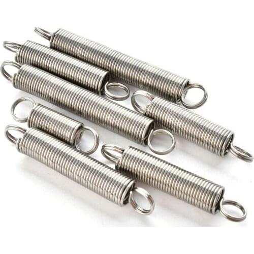 2pcs 1.2mm wire diametetr 8mm outside diameter stainless steel extension springs pulled small tension spring 30mm-60mm length
