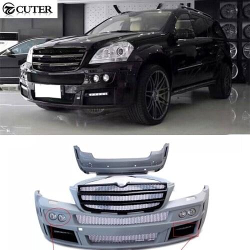 X164 GL300 GL350 GL450 B style FRP car body kits front bumper rear bumper Wheel eyebrows for Benz X164 GL550 06-12