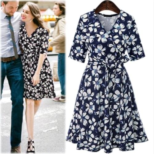 Floral V-Neck Slim Mini Spring Summer Clothes Dress For WomenS Vetement Femme 2021 Sukienka Sundress Vintage Casual Dress