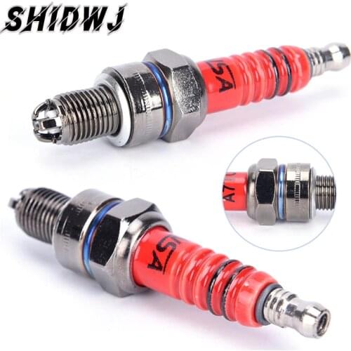 1pcs Car Repair Spark Plug High Performance 3-Electrode For GY6 Scooter Auto Car Motorcycle Spark Plug Accessories