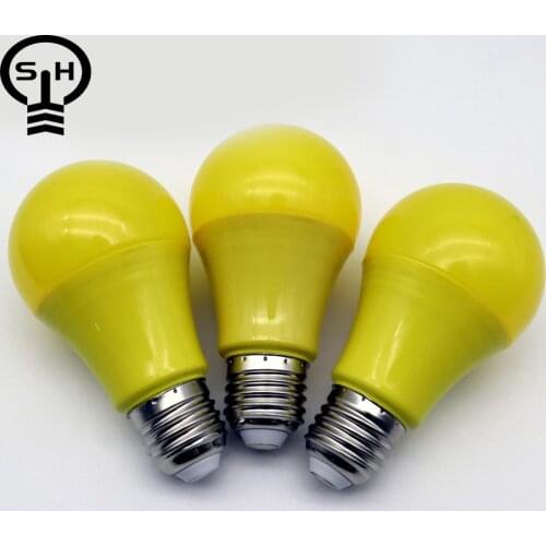 1pcs Special Yellow Bulb E27 Lamp 8W 6000K For Home Decoration 220-240V 800LM